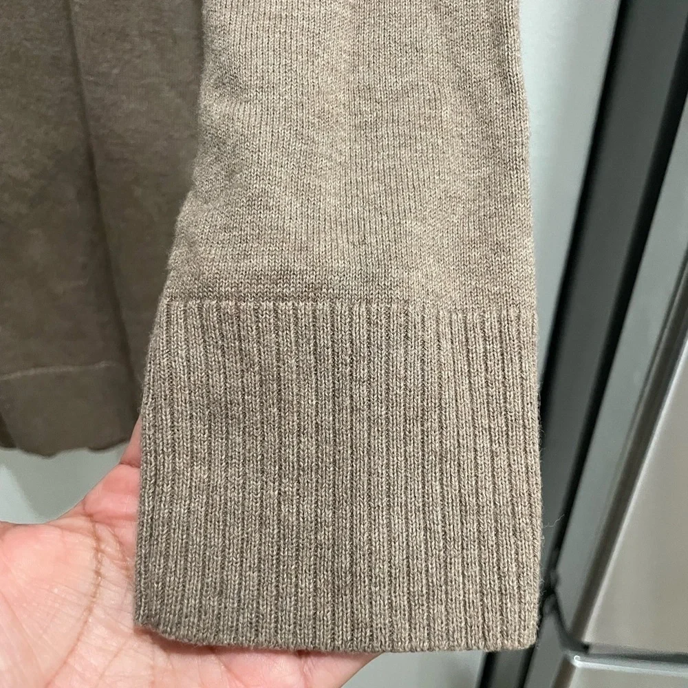JEANNE PIERRE Brown Sweater with Black Details
